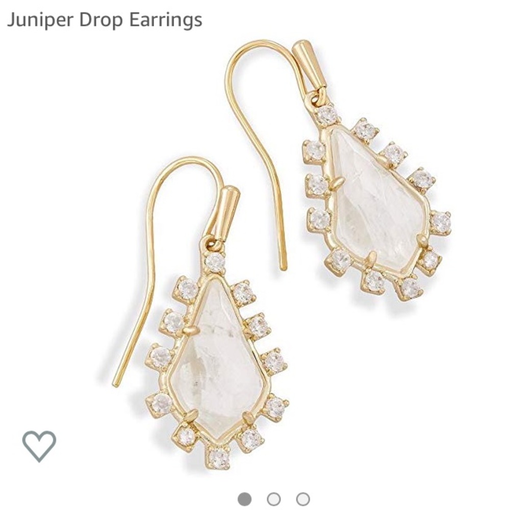 Kendra Scott Juniper Rock Quartz Gold Earrings